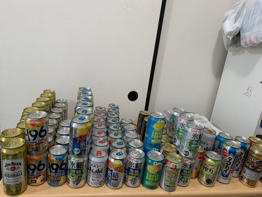 各種ビール、ハイボール、お酒計81本