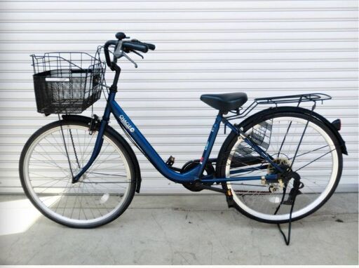 CHACLE　エアレスタイヤ自転車　26インチ　動作良好　6段変速　ノーパンク　ママチャリ　チャクル　26型　直接引取歓迎