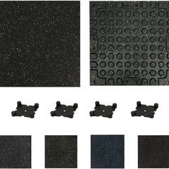 【 20枚セット】ホームジム用ゴムマットゴムマット マット トレーニングマット ジムマット 50cm*50cm 20mm 連結パーツ付き 防音マットの画像