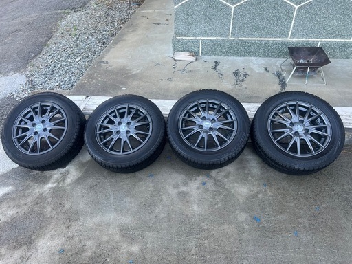 売約済　19年製★ ブリヂストンVRX　185/60R15　社外ホイール 15×5.5J +45 4H-100 4本セット スタッドレス ヤリス・ヴィッツ等