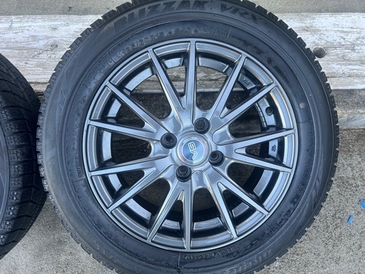 売約済　19年製★ ブリヂストンVRX　185/60R15　社外ホイール 15×5.5J +45 4H-100 4本セット スタッドレ