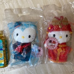 【新品・未開封】ハローキティ ぬいぐるみ チャイニーズウェディングセット♡の画像