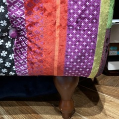 2人掛けソファ　パッチワークソファの画像