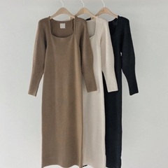 長袖 ニットワンピ ブラウン新品 !!の画像