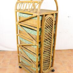 ラタン 籐家具 ランドリーチェスト 収納 箪笥 JG_MJY_B0822-J010の画像