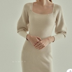 長袖 ニットワンピ ブラウン新品 !!