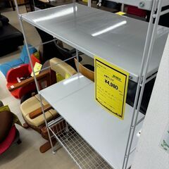 ジモティ来店特価!!　　収納ラック　ホワイト　　J-1198の画像