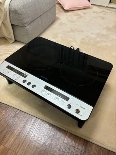 アイリスオーヤマ　2口コンロ 100Vコンセント