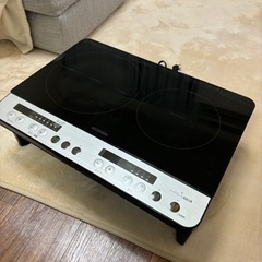 アイリスオーヤマ　2口コンロ 100Vコンセント