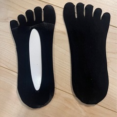 新品【ブラック】5本指ソックス3足セット フットカバー　の画像