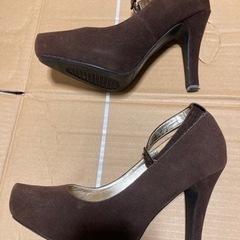 パンプス　ハイヒール　ブラウン Mの画像