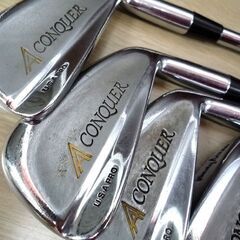 レトロ ゴルフクラブ アイアンセット Tommy Aaron CONQUER 3番～9番 PW SW 9本セット 中古 スチールシャフト 苫小牧西店の画像