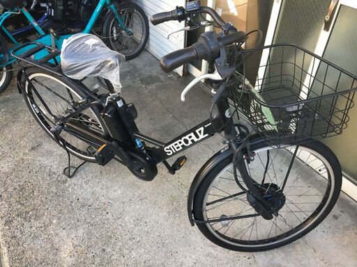 地域限定送料無料 ブリヂストン ステップクルーズ 回生充電 9,6AH 黒