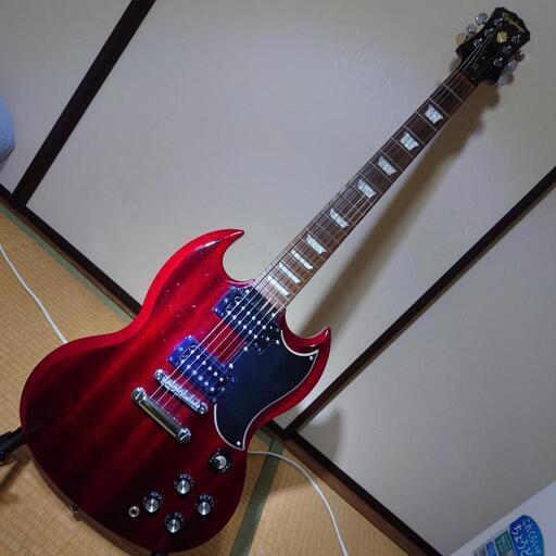 エピフォン SG ギタ‐‼️ワインレッド色‼️フロント ピックアップ セイモアダンカン 搭載型番不明‼️初心者から上級者までどんなジャンルでも対応可能‼️