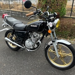 スズキ　GN125H カスタム　黒　旧車スタイル　吸い込み