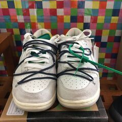 【ジャングルジャングル岸和田店】NIKE　ダンクロー　DUNKLOW　オフホワイトコラボ　50of20　26.0CMの画像