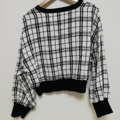 ツイード柄トップスの画像