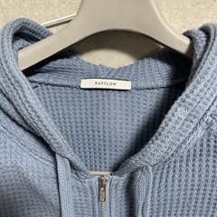 ベイフロー　BAYFLOW ワッフル生地　パーカー　くすみブルー　新品未使用の画像