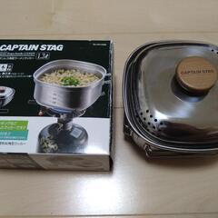 【中古】キャプテンスタッグ　ステンレス角型ラーメンクッカーの画像
