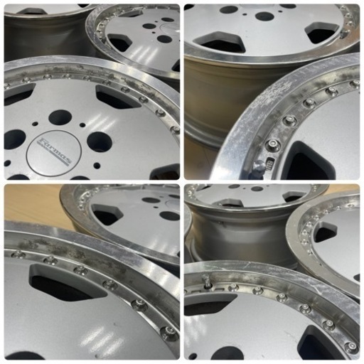 値下げ商談可能 旧車 当時物 深リム weds FARMAS ウェッズ ファーマス ディッシュ アルミホイール 15×6.5JJ／P.