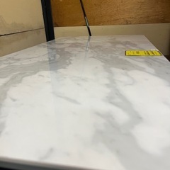 ローテーブル　センターテーブル　ニトリ　ガラスローテーブル　セーラル　セラミック　大理石調　ジャングルジャングルの画像