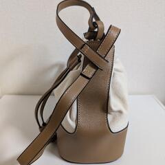 ★新品未使用★[haroi]ショルダーバッグ ドローストリングバッグ 巾着バッグ 2way 斜め掛け キャメルの画像