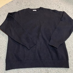 GU メンズ　セーター　Lサイズ　黒　無地