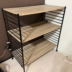 ユニットシェルフ　3段　オーク　幅82cm