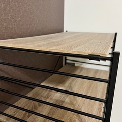 ユニットシェルフ　3段　オーク　幅82cmの画像