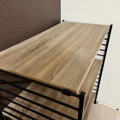 ユニットシェルフ　3段　オーク　幅82cmの画像