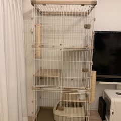 （お渡し予定）ウッディ　キャット　ケージ  3段　アイリスオーヤ...