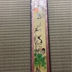 鶴と梅の花の色紙、短冊　50センチ