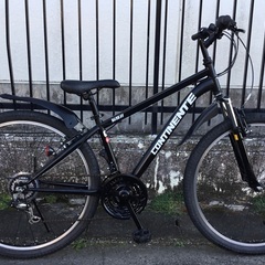 ＜動作美品＞コンティネント・マウンテンバイクMTB・タイヤ27.5インチ・シマノ3×6段変速・ブラック