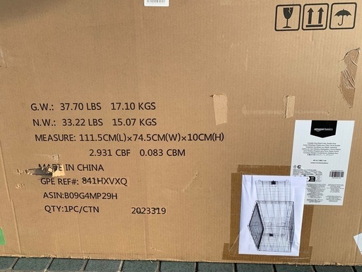 ※終了※展示品★タグ付き ペットケージ 折りたたみ式 トレー付き  ペットゲージ　