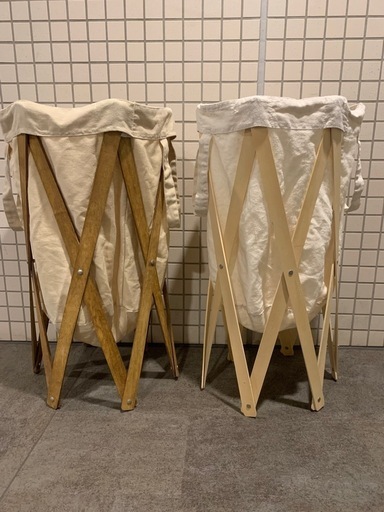 折りたたみ式ランドリーバスケット 2個セット