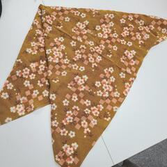 ふくさ　和柄スカーフ　3枚セット　紫　黄土色　花柄の画像