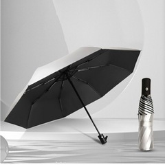 【新品】自動開閉 超軽量　傘 晴雨兼用 シルバー