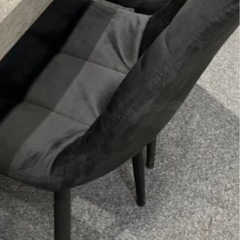 2脚セット　新品未開封　ベルベット　ダイニングチェアの画像