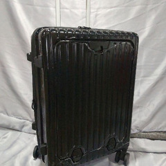 《新品》スーツケース（フロントオープン）黒/ブラック　約40L