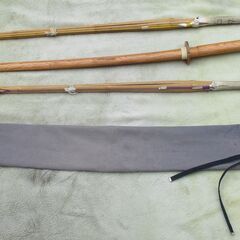 ☆竹刀2本&木刀 計3本セット 握るだけで身が引き締まる 剣道 ...