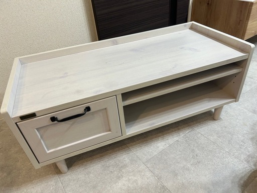幅90cm テレビ台　白