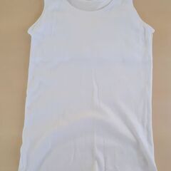 【水通しのみ】ニッセン　タンクトップ　胸二重　白　165cm　2枚組の画像
