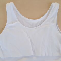 【水通しのみ】ニッセン　タンクトップ　胸二重　白　165cm　2枚組の画像