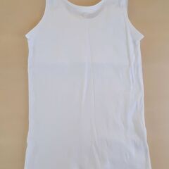 【水通しのみ】ニッセン　タンクトップ　胸二重　白　165cm　2枚組の画像