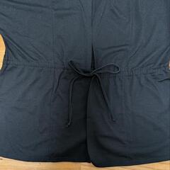 フード付き カーディガン 黒 フリーサイズの画像