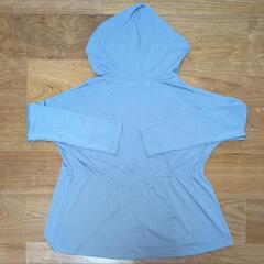 フード付き カーディガン グレー フリーサイズの画像