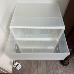 無印良品透明収納ケース3つの画像