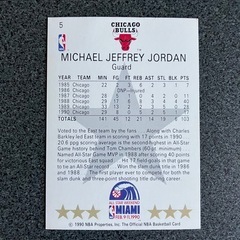 ※値下げ【NBA Card】トレーディングカード Michael Jordan 1990 NBA HOOPS
の画像