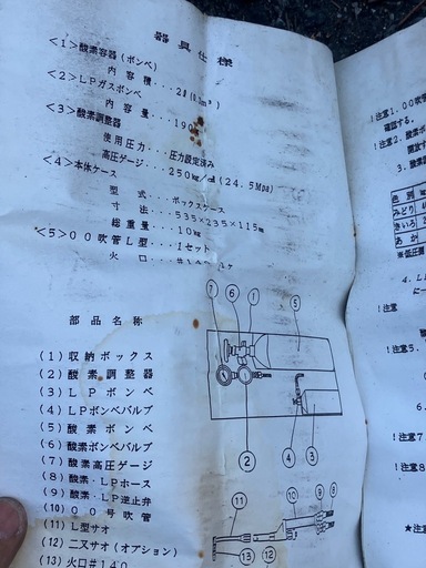 携帯用ガス溶接機
