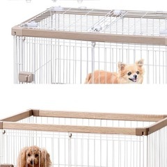 犬のケージ　サークル　　給水機の画像